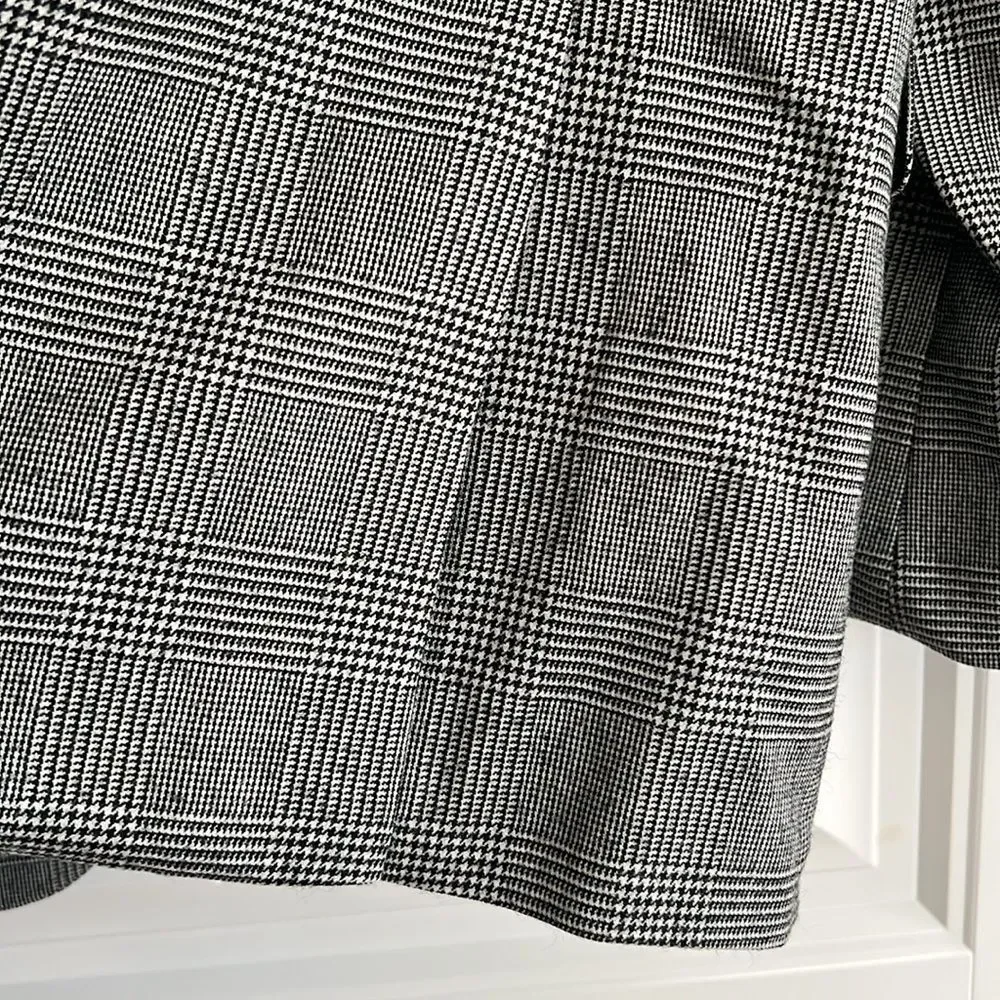 Bar III Glen Plaid Skinny-Fit Suit Jacket in Black-White, NWT, Size 44L